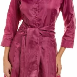 Discount 👏 Samantha Sung Audrey 3 Silk 👚 Shirtdress 👩 Women 👗 Dresses 😍 -Samantha Sung shop 1411079954 RLLZ 3