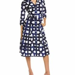 Outlet ✔️ Samantha Sung Patricia Wool & Silk-Blend 👕 Shirtdress 👩 Women 👗 Dresses 🌟