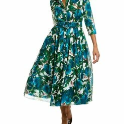 Best Pirce 🛒 Samantha Sung Aster Midi 👗 Dress 👩 Women 👗 Dresses 😀