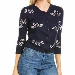Deals 🎉 Samantha Sung Silk & Cashmere-Blend Cardigan 👩 Women Sweaters & Knits ✔️