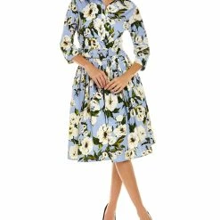 Outlet 😍 Samantha Sung Audrey 2 3/4-Sleeve 👕 Shirtdress 👩 Women 👗 Dresses 🥰